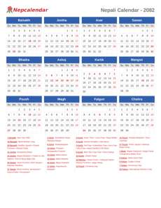 Nepali Calendar 2082